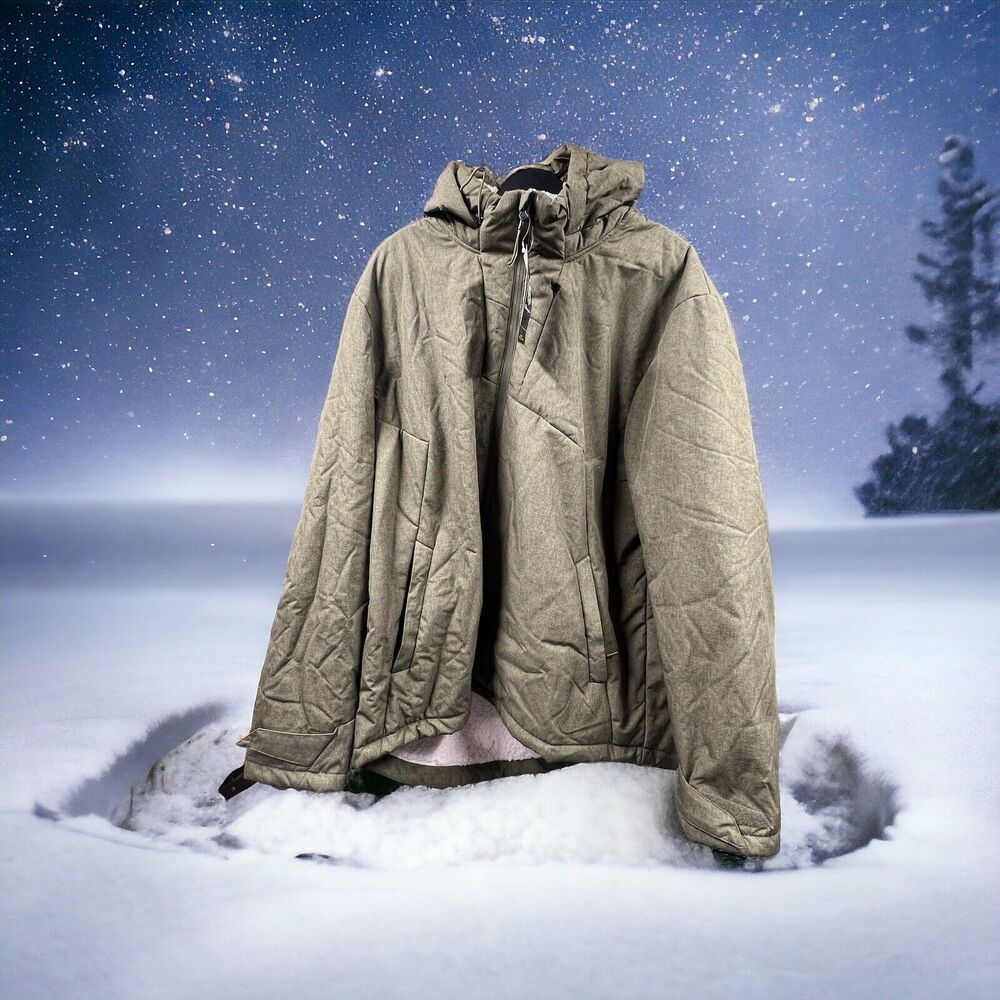 Champion Mens Coat 2XL Green Sherpa Hooded Softshell Water‎ Wind Resistant NWT